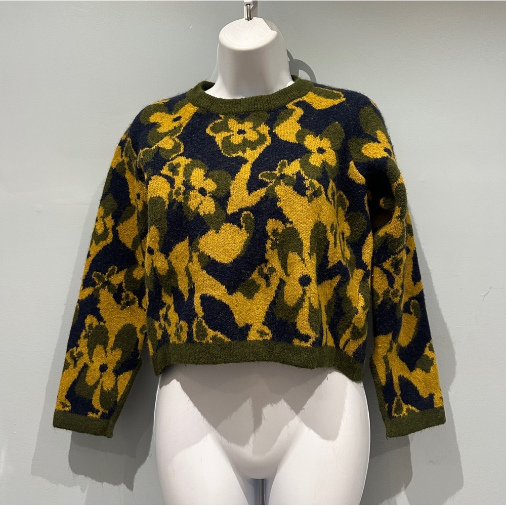 Sandy Floral Sweater by Ramy Brook Floral Crew Neck Sweater Small